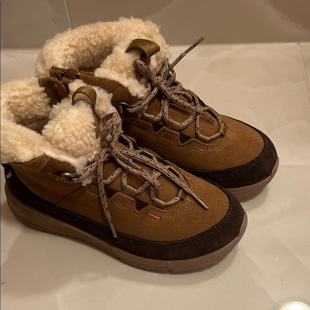UGG Brown and Cream Ankle Boots